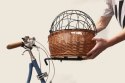 Kosz na przód na kierownicę BASIL PLUTO FRONT BASKET dla zwierząt, poduszka, wiklinowy natural (bez osłony, bez mocowania) (NEW)