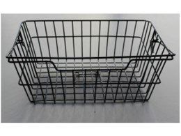 Kosz na tylny bagażnik BASIL BASKET-3 + haczyki mocujące Bottom hooks, stalowy czarny (DWZ) => BAS-11221, BAS-11223, BAS-11225 (