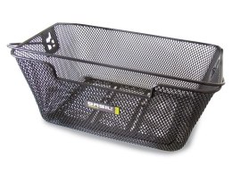 Kosz na tylny bagażnik BASIL CAPRI FLEX + haczyki mocujące Bottom hooks, stalowy czarny (NEW)