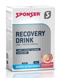 Napój SPONSER RECOVERY DRINK truskawkowo-bananowy pudełko (20 saszetek x 60g) (NEW).