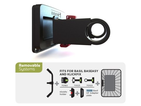 Płytka mocująca do koszy BASIL KLICKFIX ADAPTER system do mocowania na kierownicę odpinany (NEW) Płytka mocująca do koszy BASIL KLICKFIX ADAPTER system do mocowania na kierownicę odpinany (NEW)
