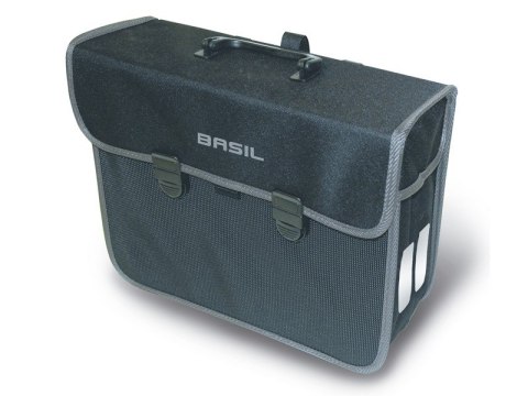 Sakwa miejska pojedyncza BASIL MALAGA 13L, mocowanie na haki Hook-On System, wodoodporna czarna (DWZ) Sakwa miejska pojedyncza BASIL MALAGA 13L, mocowanie na haki Hook-On System, wodoodporna czarna (DWZ)