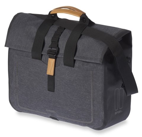 Sakwa miejska pojedyncza BASIL URBAN DRY BUSINESS BAG 20L, Hook On System, 100% wodoodporna charcoal melee (NEW) Sakwa miejska pojedyncza BASIL URBAN DRY BUSINESS BAG 20L, Hook On System, 100% wodoodporna charcoal melee (NEW)