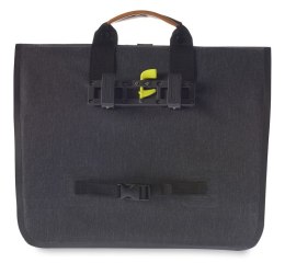 Sakwa miejska pojedyncza BASIL URBAN DRY BUSINESS BAG 20L, Hook On System, 100% wodoodporna charcoal melee (NEW)