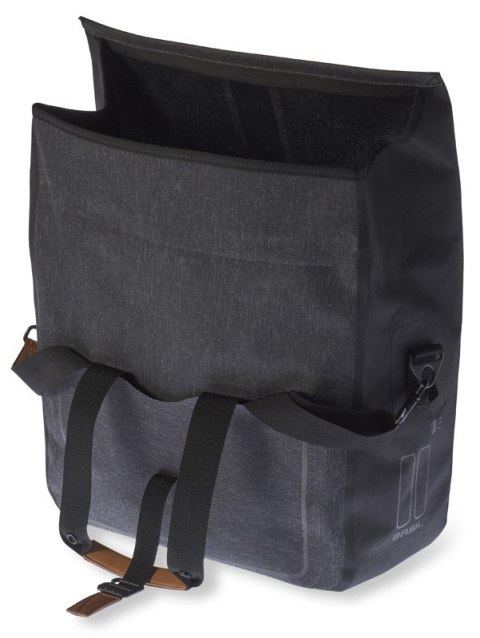 Sakwa miejska pojedyncza BASIL URBAN DRY BUSINESS BAG 20L, Hook On System, 100% wodoodporna charcoal melee (NEW) Sakwa miejska pojedyncza BASIL URBAN DRY BUSINESS BAG 20L, Hook On System, 100% wodoodporna charcoal melee (NEW)