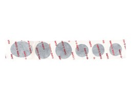 Zestaw łatek ze stożkowym profilem do dętek WELDTITE Cure-C-Cure Cycle Repair Strip (Blister 6x Łatka), Pudełko 50szt. (NEW).