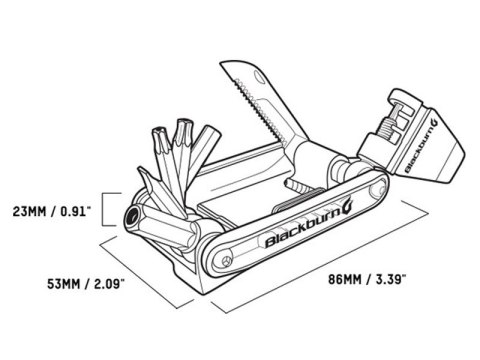 Kluczyk podręczny BLACKBURN WAYSIDE MULTI-TOOL 19funkcji grafitowy (NEW) Kluczyk podręczny BLACKBURN WAYSIDE MULTI-TOOL 19funkcji grafitowy (NEW)