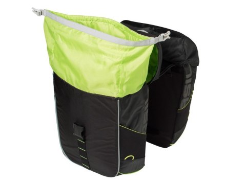 Sakwa miejska podwójna BASIL MILES TARPAULIN DOUBLE PANNIER BAG 34L, Universal Bridge System, 100% wodoodporna black lime (NEW) Sakwa miejska podwójna BASIL MILES TARPAULIN DOUBLE PANNIER BAG 34L, Universal Bridge System, 100% wodoodporna black lime (NEW)