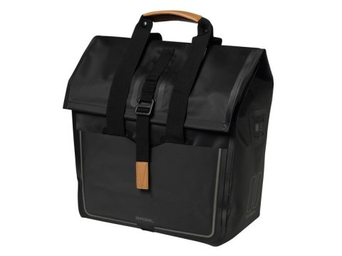 Sakwa miejska pojedyncza BASIL URBAN DRY SHOPPER 25L, Hook On System, 100% wodoodporna matt black (NEW) Sakwa miejska pojedyncza BASIL URBAN DRY SHOPPER 25L, Hook On System, 100% wodoodporna matt black (NEW)