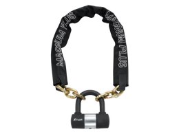 Zapięcie rowerowe MAGNUM 3040 ŁAŃCUCH - 8mm 85cm - 5 x Klucze z kodem + KŁÓDKA (NEW)