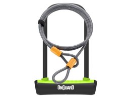 Zapięcie rowerowe ONGUARD NEON 8154GR U-LOCK - 115mm 230mm - uchwyt + 2 x Klucze + linka 10mm 120cm zielone