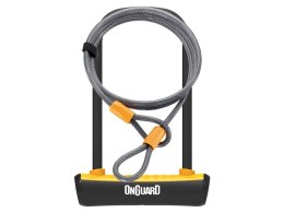 Zapięcie rowerowe ONGUARD NEON 8154OR U-LOCK - 115mm 230mm - uchwyt + 2 x Klucze + linka 10mm 120cm pomarańczowe