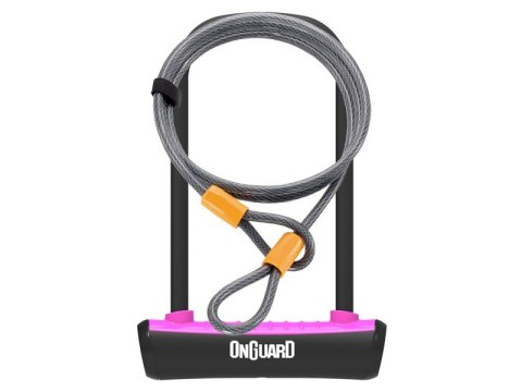 Zapięcie rowerowe ONGUARD NEON 8154PN U-LOCK - 115mm 230mm - uchwyt + 2 x Klucze + linka 10mm 120cm różowe Zapięcie rowerowe ONGUARD NEON 8154PN U-LOCK - 115mm 230mm - uchwyt + 2 x Klucze + linka 10mm 120cm różowe