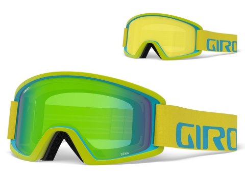 Gogle zimowe GIRO SEMI CITRON ICEBERG APEX (Szyba lustrzana kolorowa LODEN GREEN 26% S2 + Szyba kolorowa YELLOW 84% S0) (DWZ)