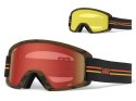 Gogle zimowe GIRO SEMI GP BLACK ORANGE (Szyba lustrzana kolorowa AMBER SCARLET 19-42% S2 + Szyba kolorowa YELLOW 84% S0) (DWZ)