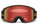 Gogle zimowe GIRO SEMI GP BLACK ORANGE (Szyba lustrzana kolorowa AMBER SCARLET 19-42% S2 + Szyba kolorowa YELLOW 84% S0) (DWZ)