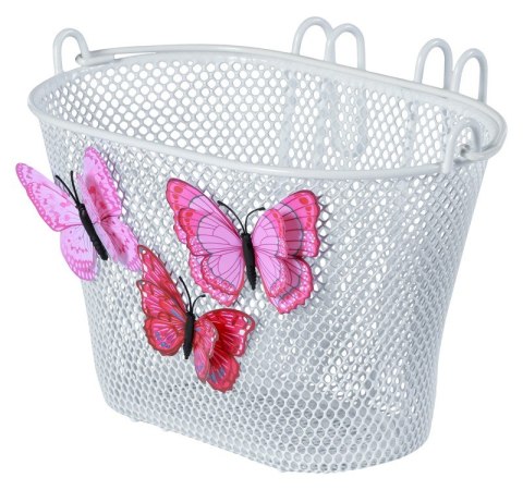 Kosz na kierownicę BASIL JASMIN BASKET JUNIOR BUTTERFLY BASKET 12"-20" stalowy biały (NEW) Kosz na kierownicę BASIL JASMIN BASKET JUNIOR BUTTERFLY BASKET 12"-20" stalowy biały (NEW)