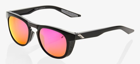 Okulary 100% SLENT Polished Black - Purple Multilayer Mirror Lens (Szkła Fioletowe Lustrzane Wielowarstwowe, LT 24%) (WYPRZEDAŻ Okulary 100% SLENT Polished Black - Purple Multilayer Mirror Lens (Szkła Fioletowe Lustrzane Wielowarstwowe, LT 24%) (WYPRZEDAŻ