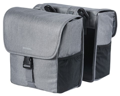 Sakwa miejska podwójna BASIL GO DOUBLE BAG 32L, Universal Bridge System, grey melee (NEW) Sakwa miejska podwójna BASIL GO DOUBLE BAG 32L, Universal Bridge System, grey melee (NEW)