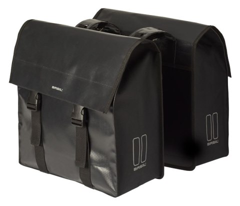 Sakwa miejska podwójna BASIL URBAN LOAD DOUBLE PANNIER BAG 48-53L, Universal Bridge System, 100% wodoodporna, black/black (NEW) Sakwa miejska podwójna BASIL URBAN LOAD DOUBLE PANNIER BAG 48-53L, Universal Bridge System, 100% wodoodporna, black/black (NEW)