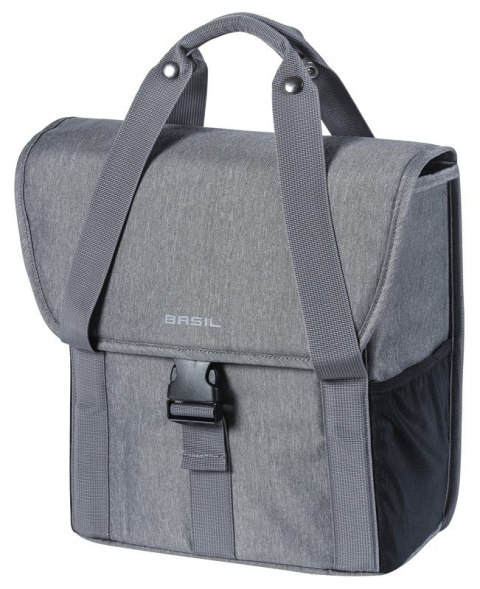 Sakwa miejska pojedyncza BASIL GO SINGLE BAG 16L, Hook On System, grey melee (NEW) Sakwa miejska pojedyncza BASIL GO SINGLE BAG 16L, Hook On System, grey melee (NEW)