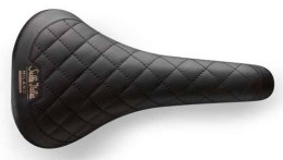 Siodło SELLA ITALIA TURBO BONNIE, FeC Alloy Rail, Skórzane, 367g, Czarne (NEW)