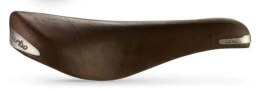 Siodło SELLA ITALIA TURBO BULLITT, FeC Alloy Rail, Skórzane, 358g, Brązowe (NEW)