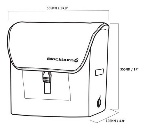 Torba na bagażnik BLACKBURN LOCAL REAR PANNIER czarna (NEW) Torba na bagażnik BLACKBURN LOCAL REAR PANNIER czarna (NEW)