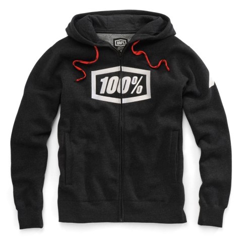 Bluza męska 100% SYNDICATE Hooded Zip Sweatshirt Black Heather White roz. M (WYPRZEDAŻ -50%) Bluza męska 100% SYNDICATE Hooded Zip Sweatshirt Black Heather White roz. M (WYPRZEDAŻ -50%)