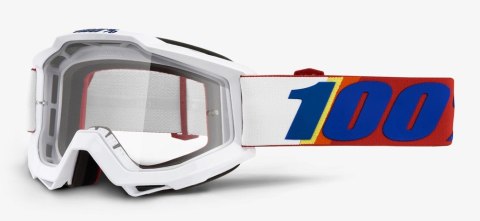 Gogle 100% ACCURI MINIMA (Szyba Przezroczysta Anti-Fog, LT 88%-92%) (WYPRZEDAŻ -50%)