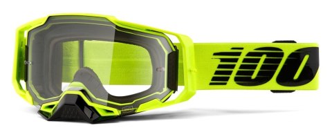 Gogle 100% ARMEGA NUCLEAR CITRUS Clear Lens (Szyba przezroczysta Anti-Fog, LT 88%-92%) (WYPRZEDAŻ -50%)