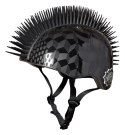 Kask dziecięcy juniorski KRASH CUBE HEART BLACK HWK roz. M YOUTH 8+ (54-58 cm) (NEW)