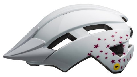 Kask juniorski BELL SIDETRACK II stars gloss white roz. Uniwersalny (50-57 cm) (NEW). Kask juniorski BELL SIDETRACK II stars gloss white roz. Uniwersalny (50-57 cm) (NEW).