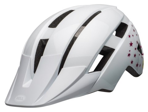 Kask juniorski BELL SIDETRACK II stars gloss white roz. Uniwersalny (50-57 cm) (NEW). Kask juniorski BELL SIDETRACK II stars gloss white roz. Uniwersalny (50-57 cm) (NEW).