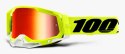 Gogle 100% RACECRAFT 2 ATTACK YELLOW (Szyba Czerwona Lustrzana Anti-Fog, LT 38%+/-5% + Szyba Przezroczysta Anti-Fog, LT 88%-92% 