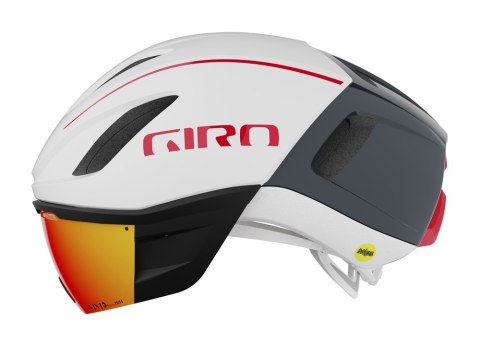Kask czasowy GIRO VANQUISH INTEGRATED MIPS matte white portaro gray red roz. S (51-55 cm) (WYPRZEDAŻ -45%) Kask czasowy GIRO VANQUISH INTEGRATED MIPS matte white portaro gray red roz. S (51-55 cm) (WYPRZEDAŻ -45%)