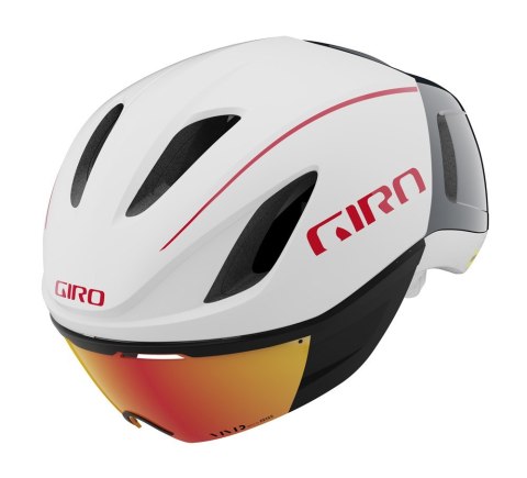 Kask czasowy GIRO VANQUISH INTEGRATED MIPS matte white portaro gray red roz. S (51-55 cm) (WYPRZEDAŻ -45%) Kask czasowy GIRO VANQUISH INTEGRATED MIPS matte white portaro gray red roz. S (51-55 cm) (WYPRZEDAŻ -45%)