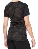 Koszulka damska 100% AIRMATIC Women's Jersey krótki rękaw black floral roz. S (WYPRZEDAŻ -50%)