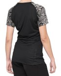 Koszulka damska 100% AIRMATIC Women's Jersey krótki rękaw black python roz. M (WYPRZEDAŻ -50%)