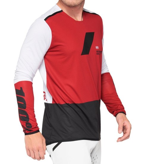 Koszulka męska 100% R-CORE X Jersey długi rękaw cherry black roz. L (WYPRZEDAŻ -50%) Koszulka męska 100% R-CORE X Jersey długi rękaw cherry black roz. L (WYPRZEDAŻ -50%)