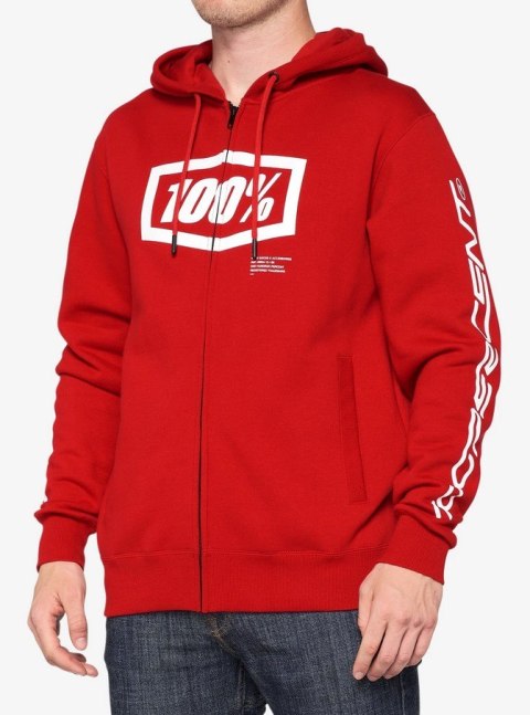 Bluza męska 100% SYNDICATE Hooded Zip Sweatshirt Chili Pepper roz. XL (WYPRZEDAŻ -50%) Bluza męska 100% SYNDICATE Hooded Zip Sweatshirt Chili Pepper roz. XL (WYPRZEDAŻ -50%)