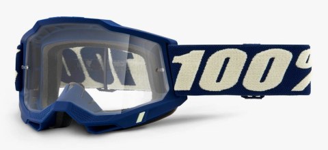 Gogle 100% ACCURI 2 DEEPMARINE (Szyba Przezroczysta Anti-Fog, LT 88%-92%) (WYPRZEDAŻ -50%)