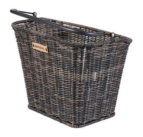Kosz na kierownicę BASIL BREMEN RATTAN LOOK KF ratanowy + Płytka mocująca do kosza BASIL KLICKFIX ADAPTER PLATE system do mocowa Kosz na kierownicę BASIL BREMEN RATTAN LOOK KF ratanowy + Płytka mocująca do kosza BASIL KLICKFIX ADAPTER PLATE system do mocowa