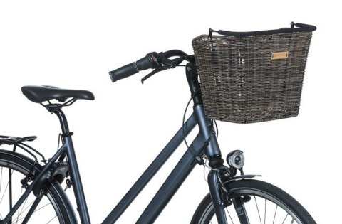 Kosz na kierownicę BASIL BREMEN RATTAN LOOK KF ratanowy + Płytka mocująca do kosza BASIL KLICKFIX ADAPTER PLATE system do mocowa Kosz na kierownicę BASIL BREMEN RATTAN LOOK KF ratanowy + Płytka mocująca do kosza BASIL KLICKFIX ADAPTER PLATE system do mocowa
