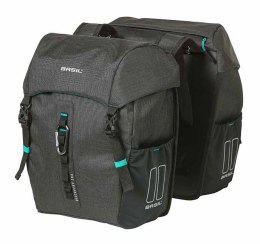 Sakwa podwójna BASIL DISCOVERY365D DOUBLE PANNIER BAG M 18L, Universal Bridge System, wodoodporna black melee (NEW)