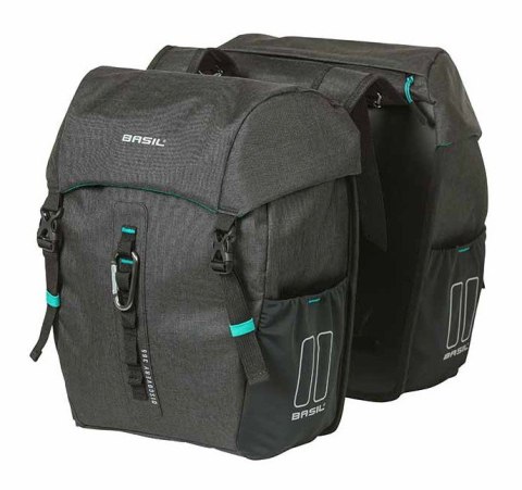 Sakwa podwójna BASIL DISCOVERY365D DOUBLE PANNIER BAG M 18L, Universal Bridge System, wodoodporna black melee (NEW) Sakwa podwójna BASIL DISCOVERY365D DOUBLE PANNIER BAG M 18L, Universal Bridge System, wodoodporna black melee (NEW)