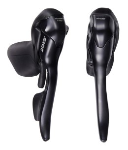 Klamkomanetki MICROSHIFT ADVENT, Para, 9.rzędowe, Niekompatybilne z Shimano, Dual Control, Lewa Klamka Tylko z Dźwignią Hamulca,