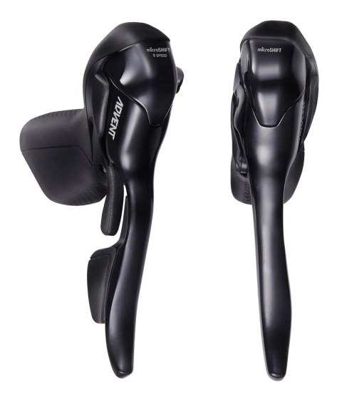 Klamkomanetki MICROSHIFT ADVENT, Para, 9.rzędowe, Niekompatybilne z Shimano, Dual Control, Lewa Klamka Tylko z Dźwignią Hamulca, Klamkomanetki MICROSHIFT ADVENT, Para, 9.rzędowe, Niekompatybilne z Shimano, Dual Control, Lewa Klamka Tylko z Dźwignią Hamulca,