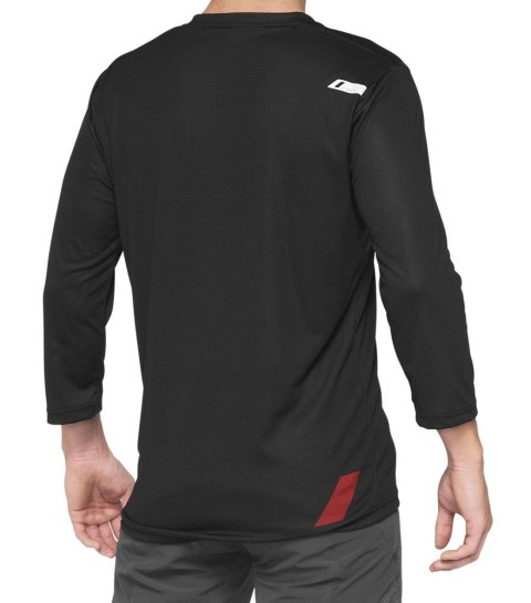 Koszulka męska 100% AIRMATIC 3/4 Sleeve Black Red roz. XL (WYPRZEDAŻ -50%) Koszulka męska 100% AIRMATIC 3/4 Sleeve Black Red roz. XL (WYPRZEDAŻ -50%)
