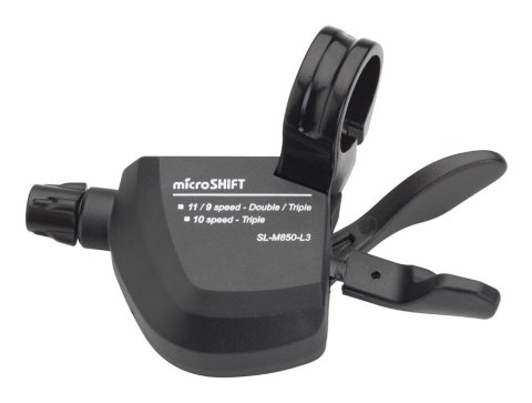Manetka MICROSHIFT XLE, Lewa, 3.rzędowa, Kompatybilna z Shimano, Xpress Trigger, Bez Wskaźnika Przełożeń (NEW) Manetka MICROSHIFT XLE, Lewa, 3.rzędowa, Kompatybilna z Shimano, Xpress Trigger, Bez Wskaźnika Przełożeń (NEW)